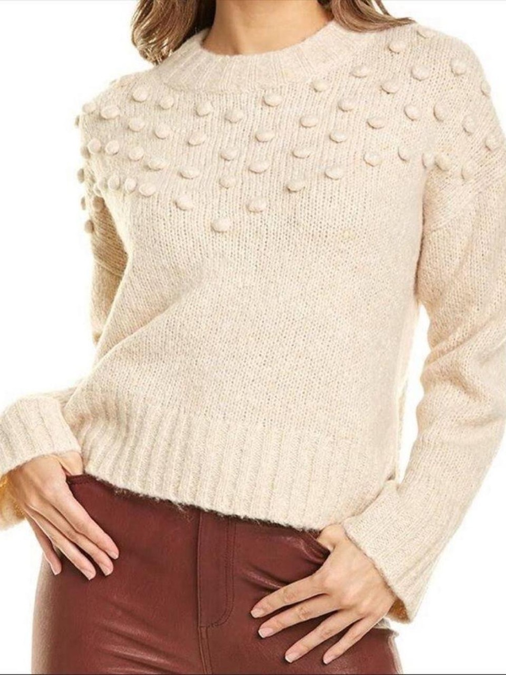 Madewell Placed Bobble‎ Mockneck Sweater Large